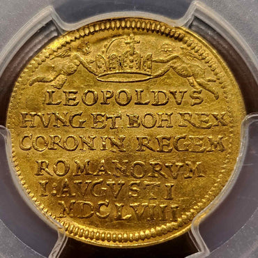 【世界最高鑑定唯一品】神聖ローマ帝国 フランクフルト発行 ダカット金貨 1658年 MS-62