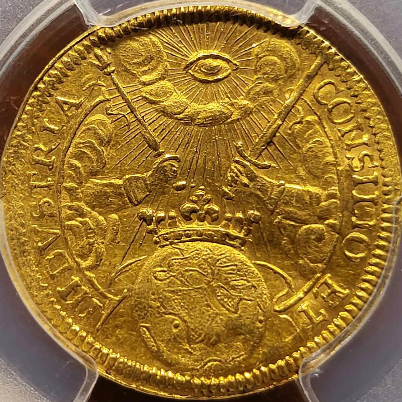 【世界最高鑑定唯一品】神聖ローマ帝国 フランクフルト発行 ダカット金貨 1658年 MS-62