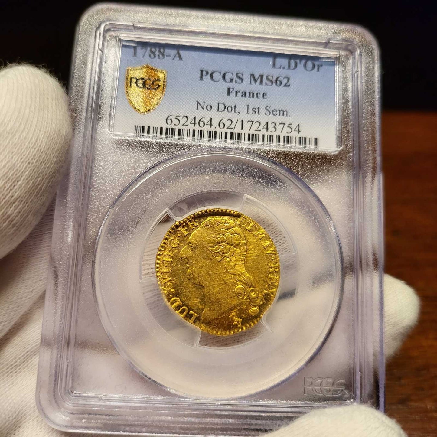 ☆【Top Pop!】 France L.D'Or Gold Coin 1788 MS-62