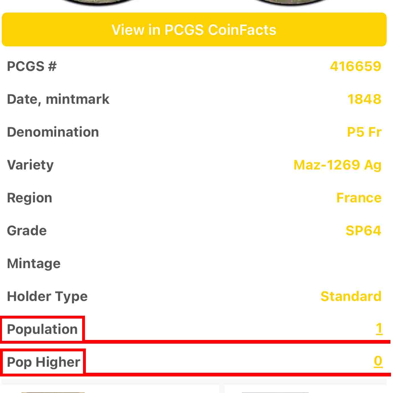 【Top Pop!】France 5 Fr 1848 (Pattern) SP-64