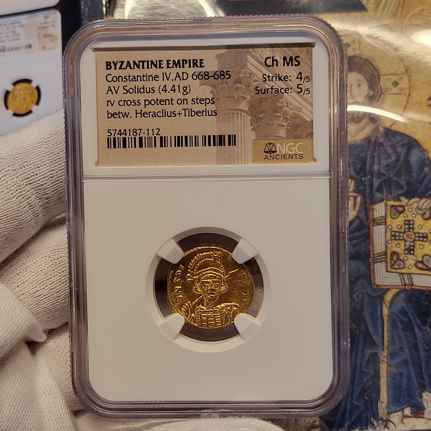 Byzantine Empire Solidus (4.41g) 668-685 Ch-MS 4/5