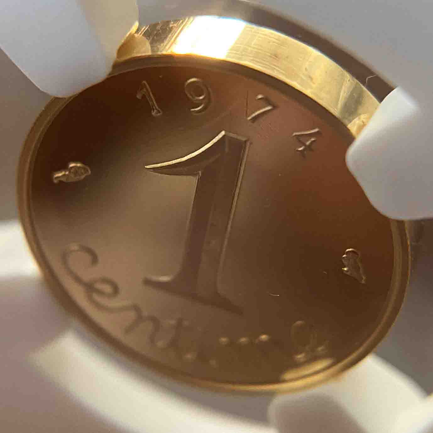 FRANCE PIEFORT 1C 1974 PF68 ULTRA CAMEO