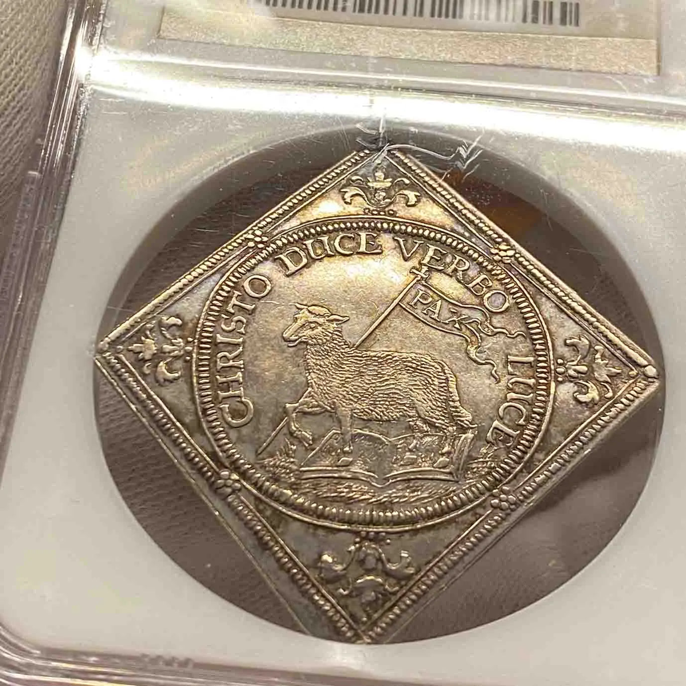 Holy Roman Empire 1648 Nurnberg Klippe 3 Ducat (Pattern) AU-50