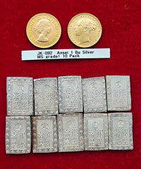 [JK-92] Ansei 1 Bu Silver All MS grade! 10 Pieces