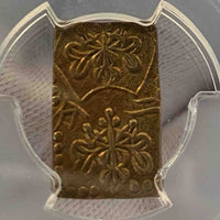 [001-0023] Meiji 2 Bu Gold AU-58 (single-sided pearl-framed)
