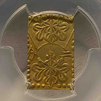 [001-0034] Meiji 2 Bu Gold AU-53 (single-sided pearl-framed)
