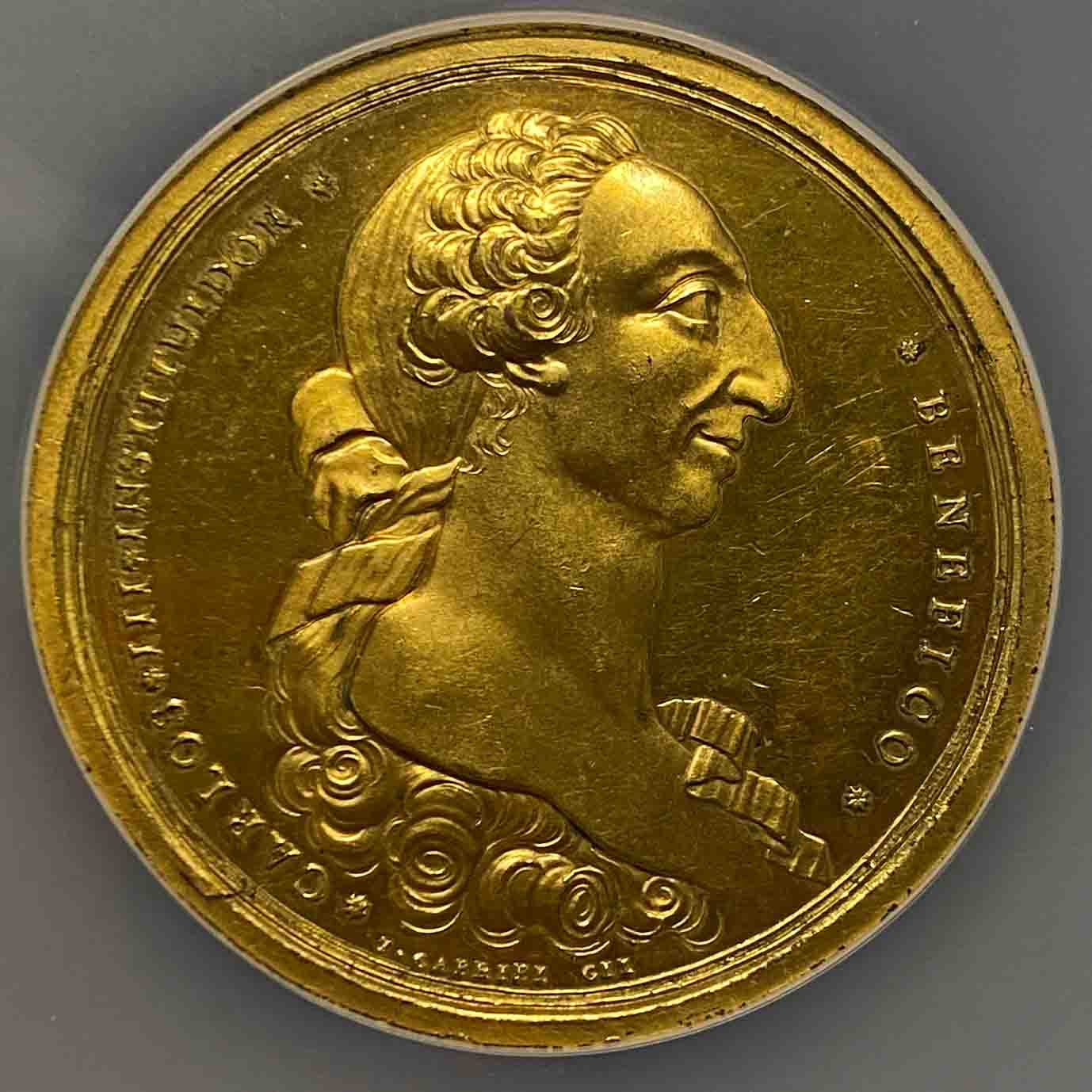 卡洛斯三世 铜样币 1782 MS-63
