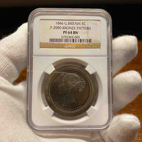 Great Britain 5 Cent Bronze 1859 (Pattern) PF-64 
