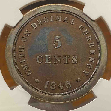 英国 5 Cent 铜样币 1859 PF-64