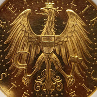 Austria Republic gold Prooflike 100 Schilling 1928 PL63 