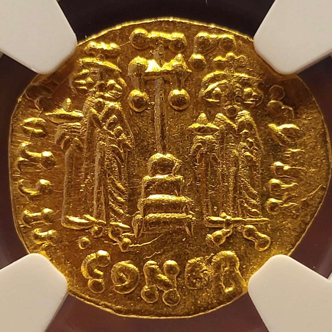 拜占廷帝国 Solidus (4.41g) 668-685 Ch-MS 4/5